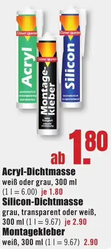 B1 Discount Baumarkt Acryl-Dichtmasse Angebot