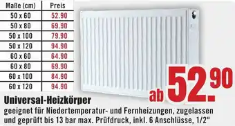 B1 Discount Baumarkt Universal-Heizkörper Angebot
