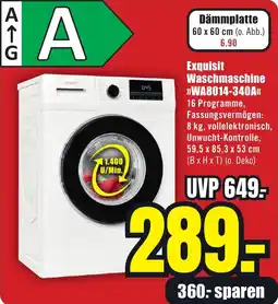 B1 Discount Baumarkt Exquisit Waschmaschine WA8014-340A Angebot