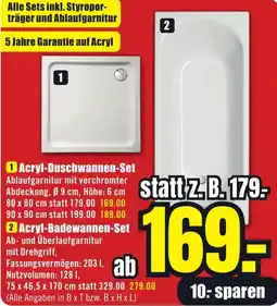 B1 Discount Baumarkt Acryl-Duschwannen-Set Angebot