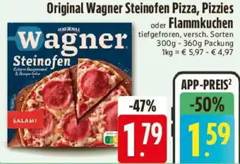 E-Center Original Wagner Steinofen Pizza, Pizzies oder Flammkuchen Angebot