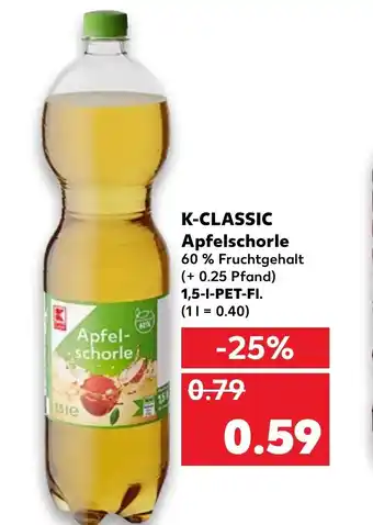 Kaufland K Classic Apfelschorle Angebot