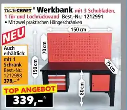 Norma Werkbank mit 3 Schubladen, 1 Tür und Lochrückwand Best.-Nr.: 1212991 Angebot