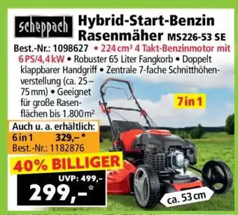 Norma Hybrid-Start-Benzin Rasenmäher MS226-53 SE Angebot