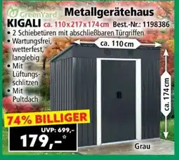 Norma Metallgerätehaus KIGALI ca. 110 x 217 x 174 cm Angebot