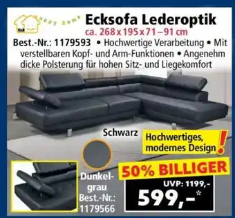 Norma Ecksofa Lederoptik Angebot