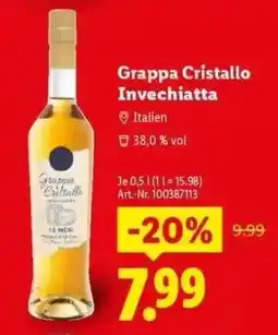 Lidl Grappa Cristallo Invecchiatta Angebot