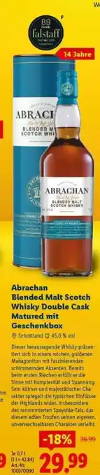 Lidl Abrachan Blended Malt Scotch Whisky Double Cask Matured mit Geschenkkbox Angebot