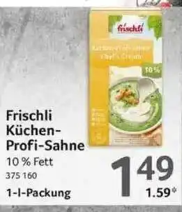 Selgros Frischli Küchen Profi-sahne Angebot