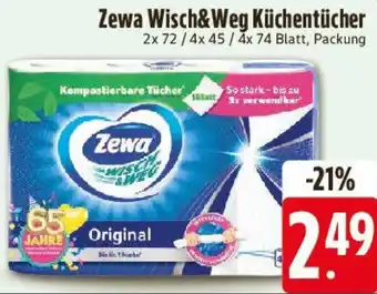 E-Center Zewa Wisch&Weg Küchentücher Angebot