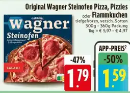 Edeka Original Wagner Steinofen Pizza, Pizzies oder Flammkuchen Angebot
