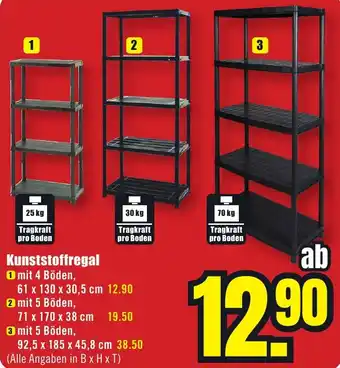 B1 Discount Baumarkt Kunststoffregal Angebot