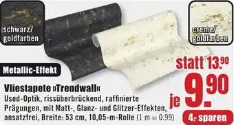 B1 Discount Baumarkt Vliestapete Trendwall Angebot