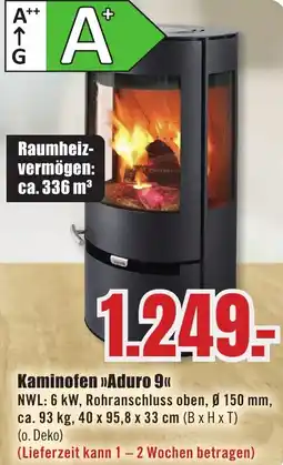 B1 Discount Baumarkt Kaminofen Aduro 9 Angebot