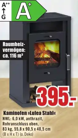 B1 Discount Baumarkt Kaminofen Lulea Stahl Angebot