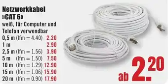 B1 Discount Baumarkt Netzwerkkabel CAT 6 Angebot