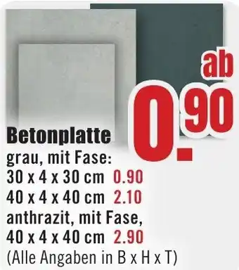 B1 Discount Baumarkt Betonplatte Angebot