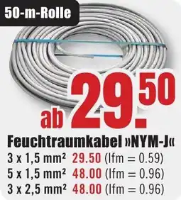 B1 Discount Baumarkt Feuchtraumkabel NYM-J Angebot