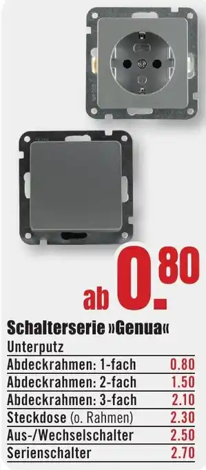 B1 Discount Baumarkt Schalterserie Genua Angebot