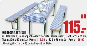 B1 Discount Baumarkt Festzeltgarnitur Angebot