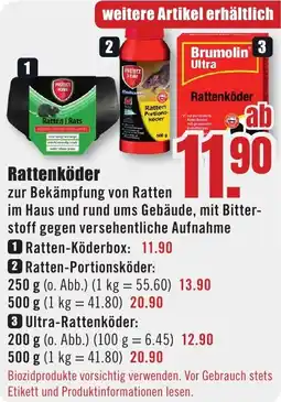 B1 Discount Baumarkt Rattenköder Angebot
