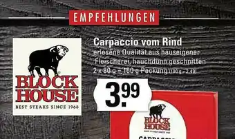 Edeka Block House Carpaccio Vom Rind Angebot