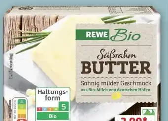 REWE Center Rewe Bio Süßrahm Butter Angebot