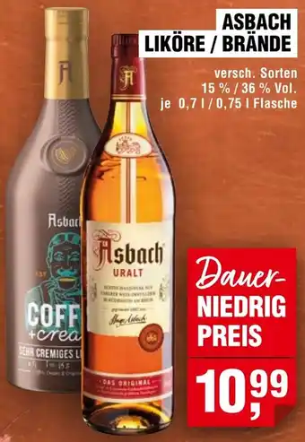 Handelshof Asbach liköre / brände Angebot