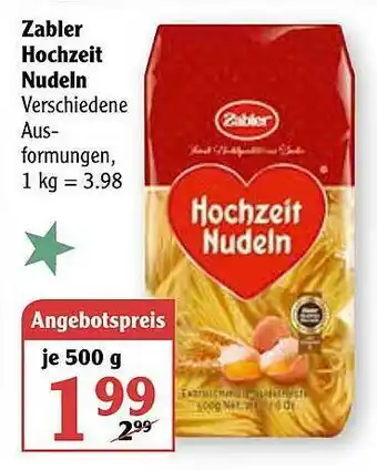 Globus Zabler Hochzeit Nudeln Angebot