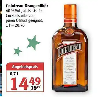 Globus Cointreau Orangenlikör Angebot