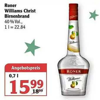 Globus Roner Williams Christ Birnenbrand Angebot