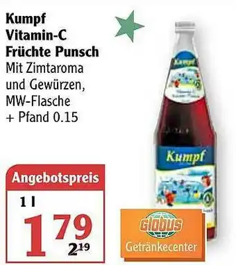 Globus Kumpf Vitamin Früchte Punsch Angebot