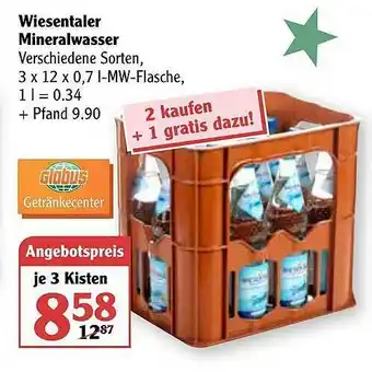 Globus Wiesentaler Mineralwasser Angebot