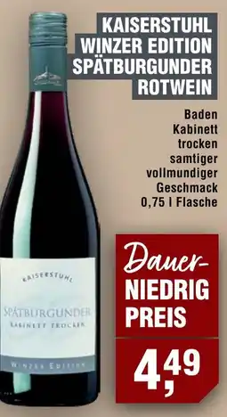 Handelshof Kaiserstuhl winzer edition spätburgunder rotwein Angebot