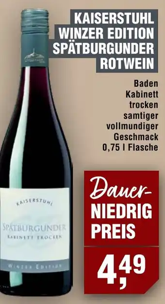 Handelshof Kaiserstuhl winzer edition spätburgunder rotwein Angebot