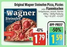 Edeka Wagner original wagner steinofen pizza, pizzies oder flammkuchen Angebot