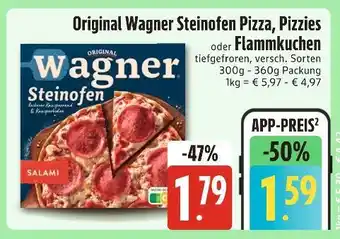 Edeka Wagner original wagner steinofen pizza, pizzies oder flammkuchen Angebot