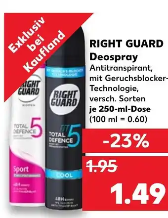 Kaufland Right Guard Deospray Angebot