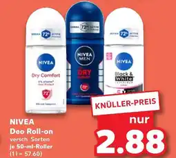 Kaufland Nivea dry comfort deo roll-on Angebot