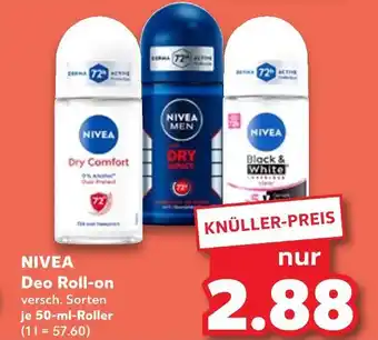 Kaufland Nivea dry comfort deo roll-on Angebot