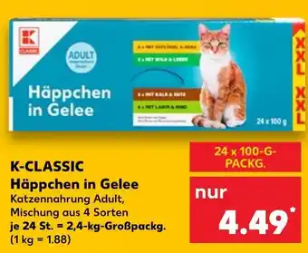 Kaufland K-classic häppchen in gelee mit geflügel & herz Angebot