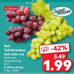 Kaufland Sanlucar ital. tafeltrauben, hell oder rot Angebot