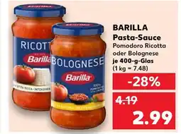 Kaufland Barilla pasta-sauce pomodoro ricotta Angebot