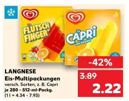 Kaufland Langnese flutsch finger Angebot