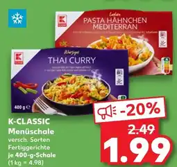 Kaufland K-classic menüschale pasta hähnchen mediterran Angebot