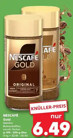Kaufland Nescafé gold löslicher bohnenkaffee Angebot