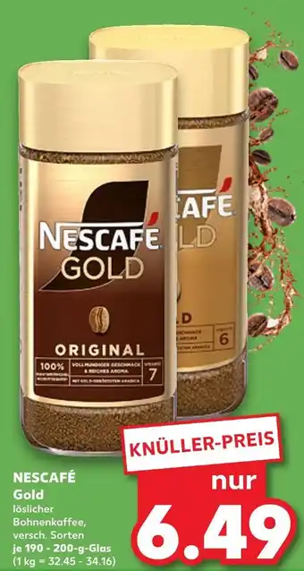 Kaufland Nescafé gold löslicher bohnenkaffee Angebot