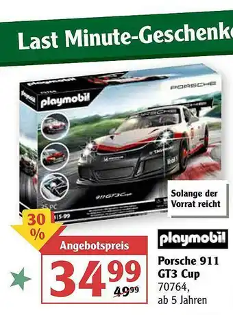 Globus Playmobil Porsche 911 GT3 Cup Angebot