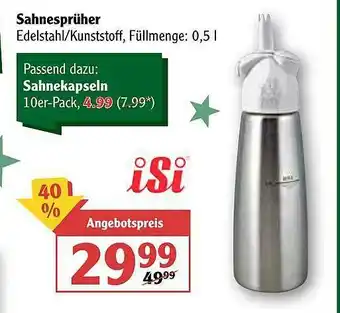 Globus Isi Sahnesprüher Angebot