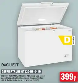 Handelshof Exquisit GEFRIERTRUHE GT320-HE-041D Angebot